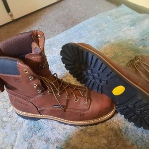 Carolina 8" comp toe brown leather waterproof work boots 11 1/2 D
